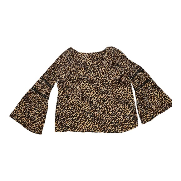 Jessica Simpson NWT Tunic Top 2X Women's Bell Sleeve Rosette Leopard Scarletti - Picture 7 of 8